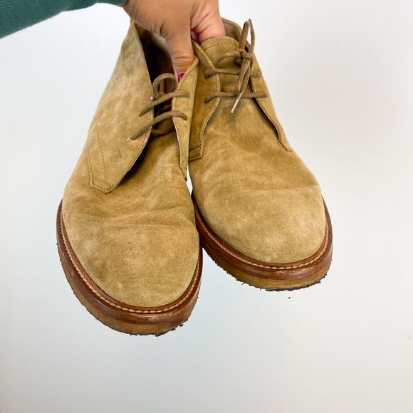 Tod’s Mens Size 8 Chukka Suede Leather Ankle Boots Tan - Picture 3 of 9